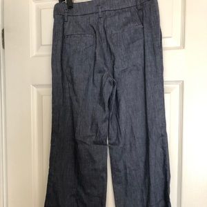 Ann Taylor wide-leg denim dress pants